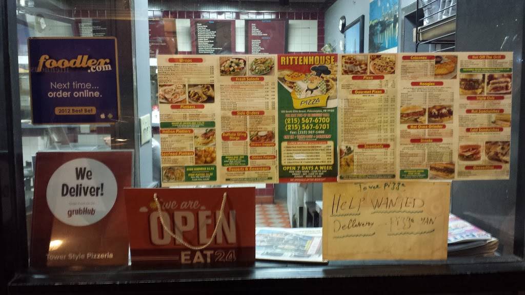 Tower Style Pizza | meal takeaway | 132 S 20th St, Philadelphia, PA 19103, USA | 2155676700 OR +1 215-567-6700