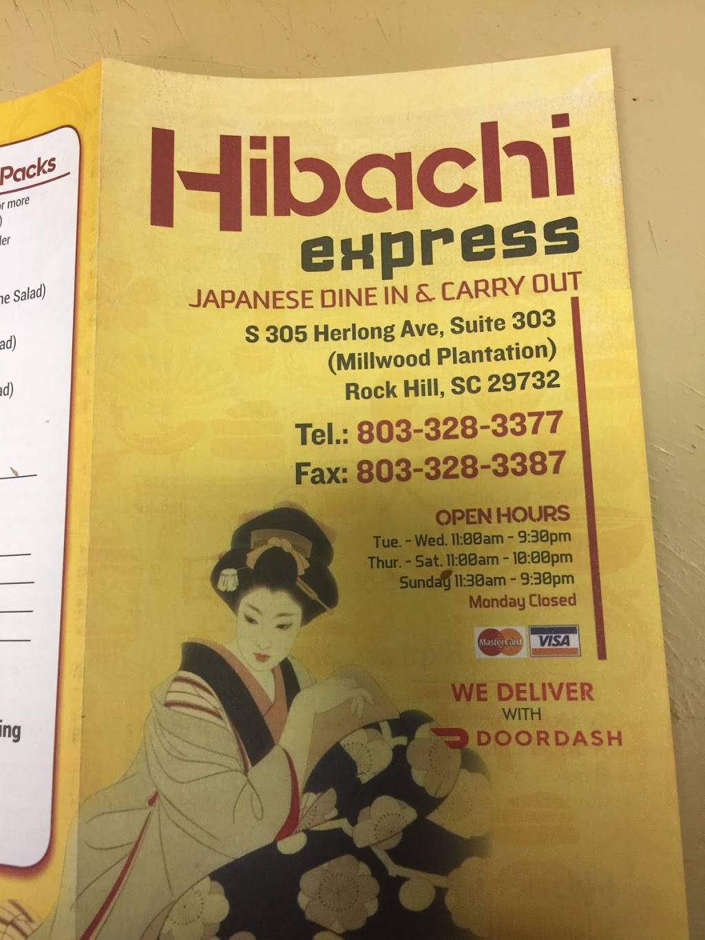 Hibachi Express | restaurant | Herlong Ave # 303, Rock Hill, SC 29732, USA | 8033283377 OR +1 803-328-3377