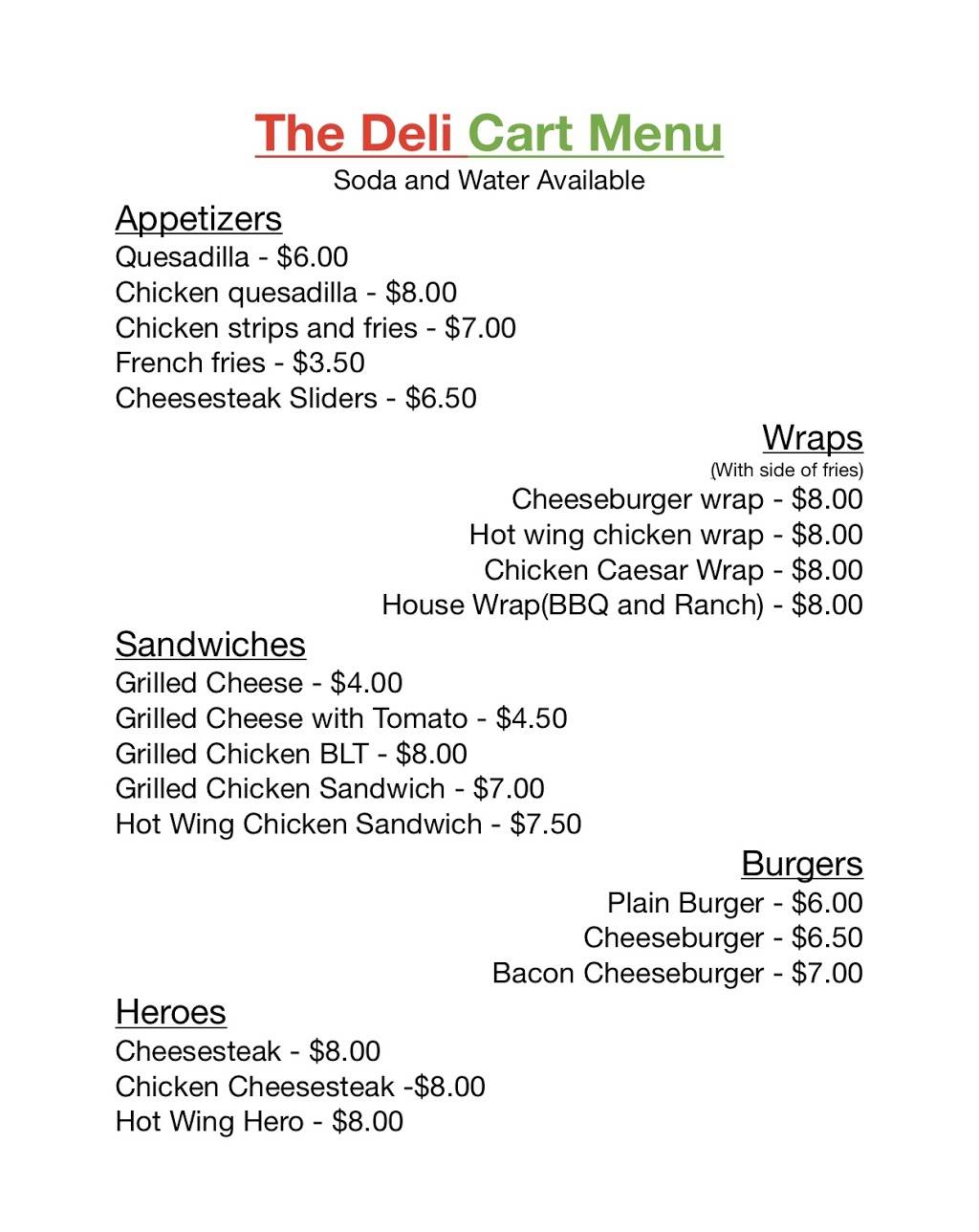The Deli Cart | restaurant | 451 Erie St, Honesdale, PA 18431, USA | 5704704600 OR +1 570-470-4600