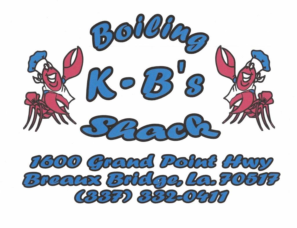 K-Bs Boiling Shack | restaurant | 1600 Grand Pointe Ave, Breaux Bridge, LA 70517, USA | 3373320411 OR +1 337-332-0411