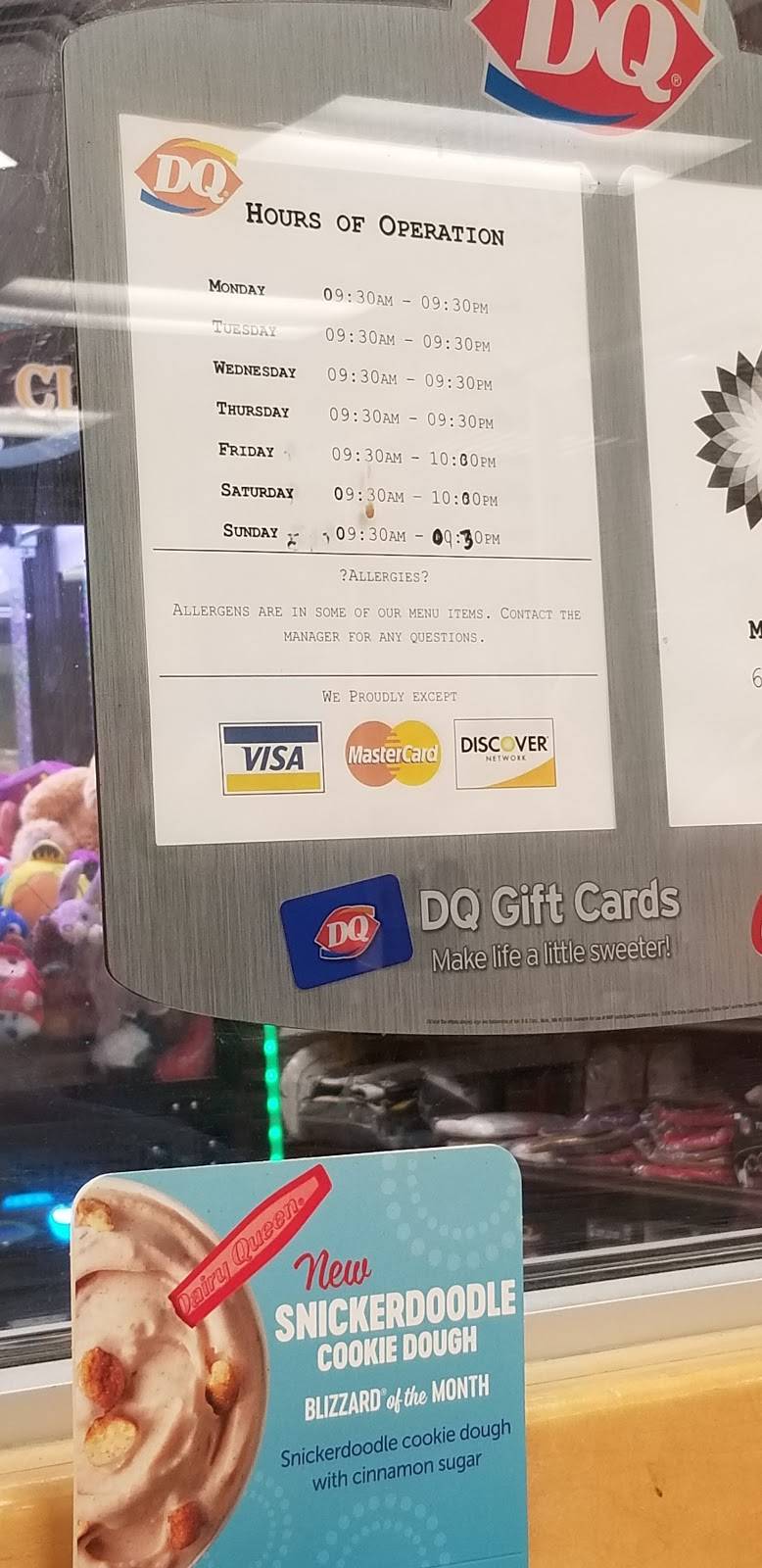 Dairy Queen | restaurant | 911 Cross County Rd, Mineral, VA 23117, USA | 8045566021 OR +1 804-556-6021