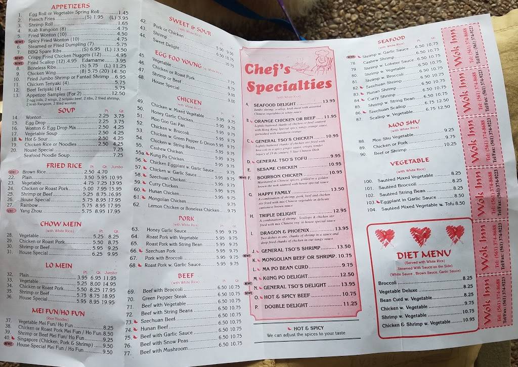 Wok Inn | restaurant | 9804 S Military Trail # E6, Boynton Beach, FL 33436, USA | 5613748688 OR +1 561-374-8688