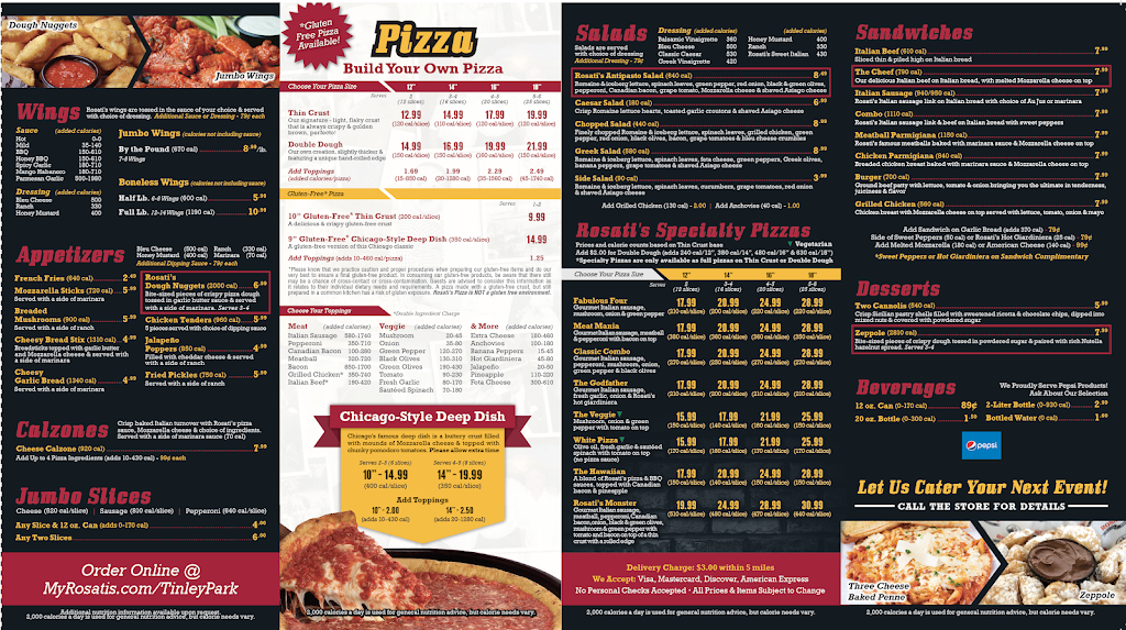 Rosatis of Tinley Park | restaurant | 15911 76th Ave, Tinley Park, IL 60477, USA | 7084688825 OR +1 708-468-8825