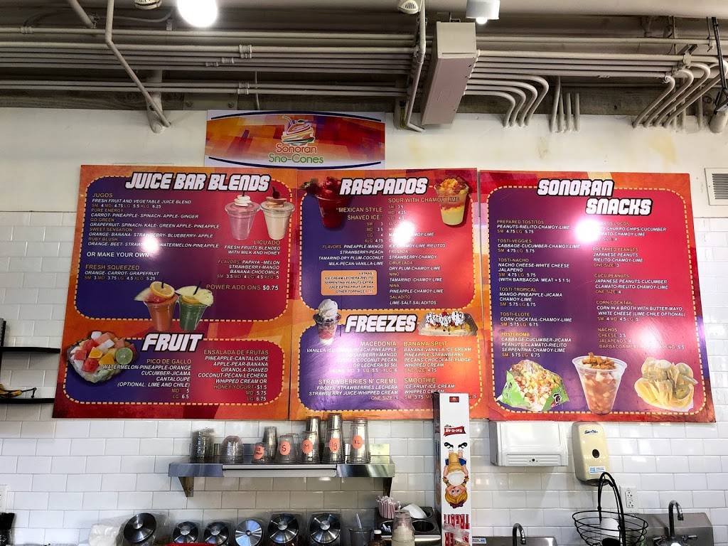 Sonoran Sno-Cones Raspados | restaurant | 120 South Avenida del Convento #120, Tucson, AZ 85745, USA | 5203448470 OR +1 520-344-8470
