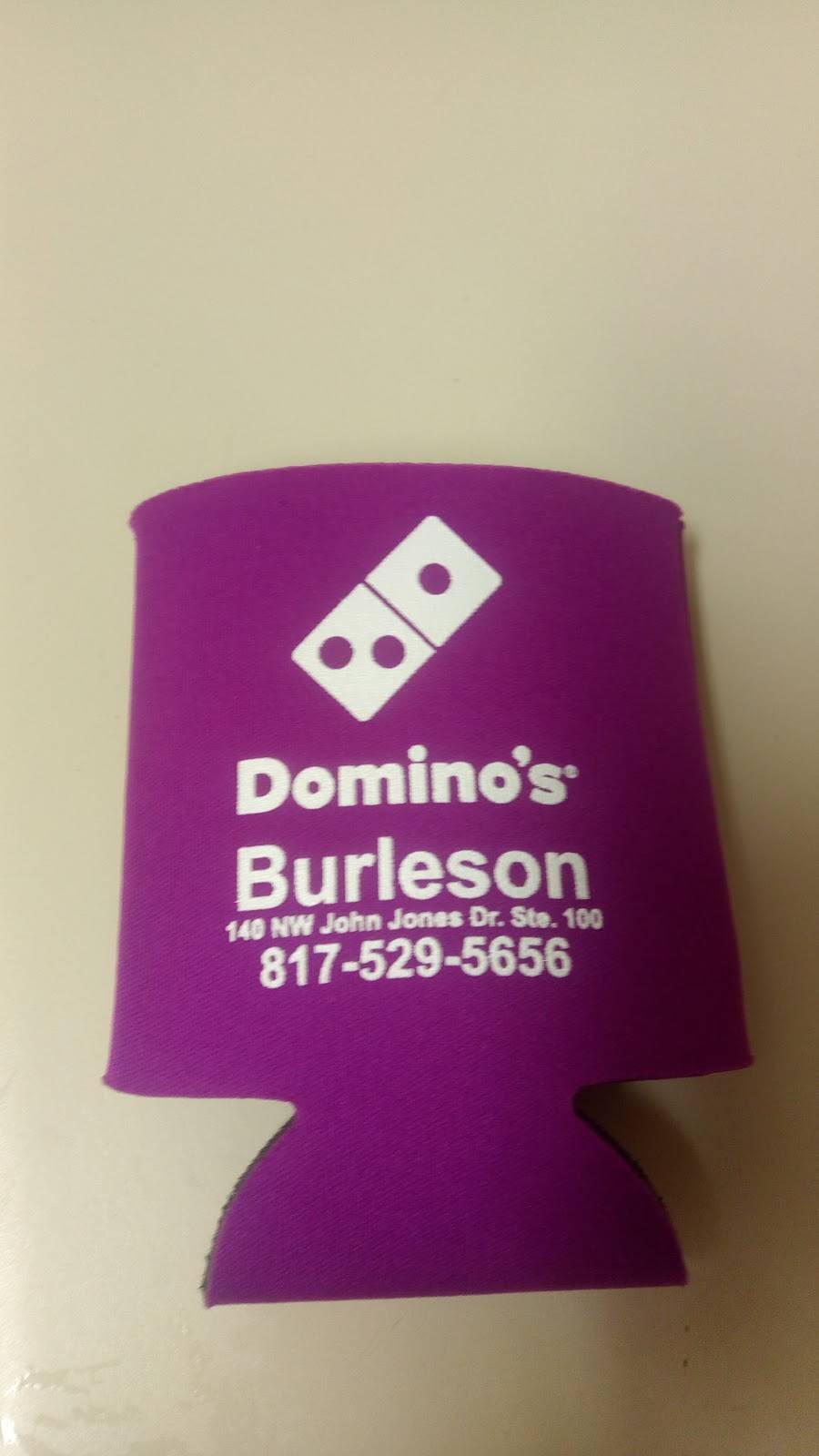 Dominos Pizza | meal delivery | 140 NW John Jones Dr Ste 100, Burleson, TX 76028, USA | 8175295656 OR +1 817-529-5656