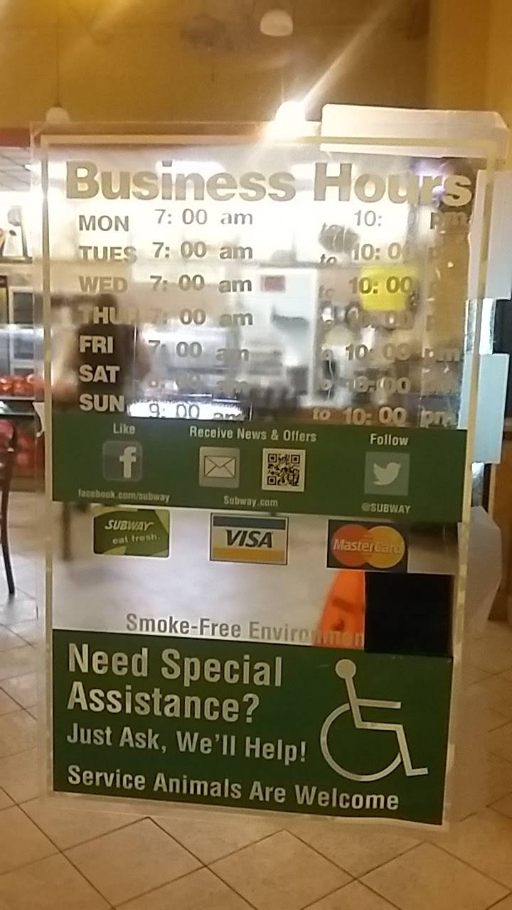 Subway Restaurants | restaurant | 1311 Kingsway Rd, Brandon, FL 33510, USA | 8136534800 OR +1 813-653-4800