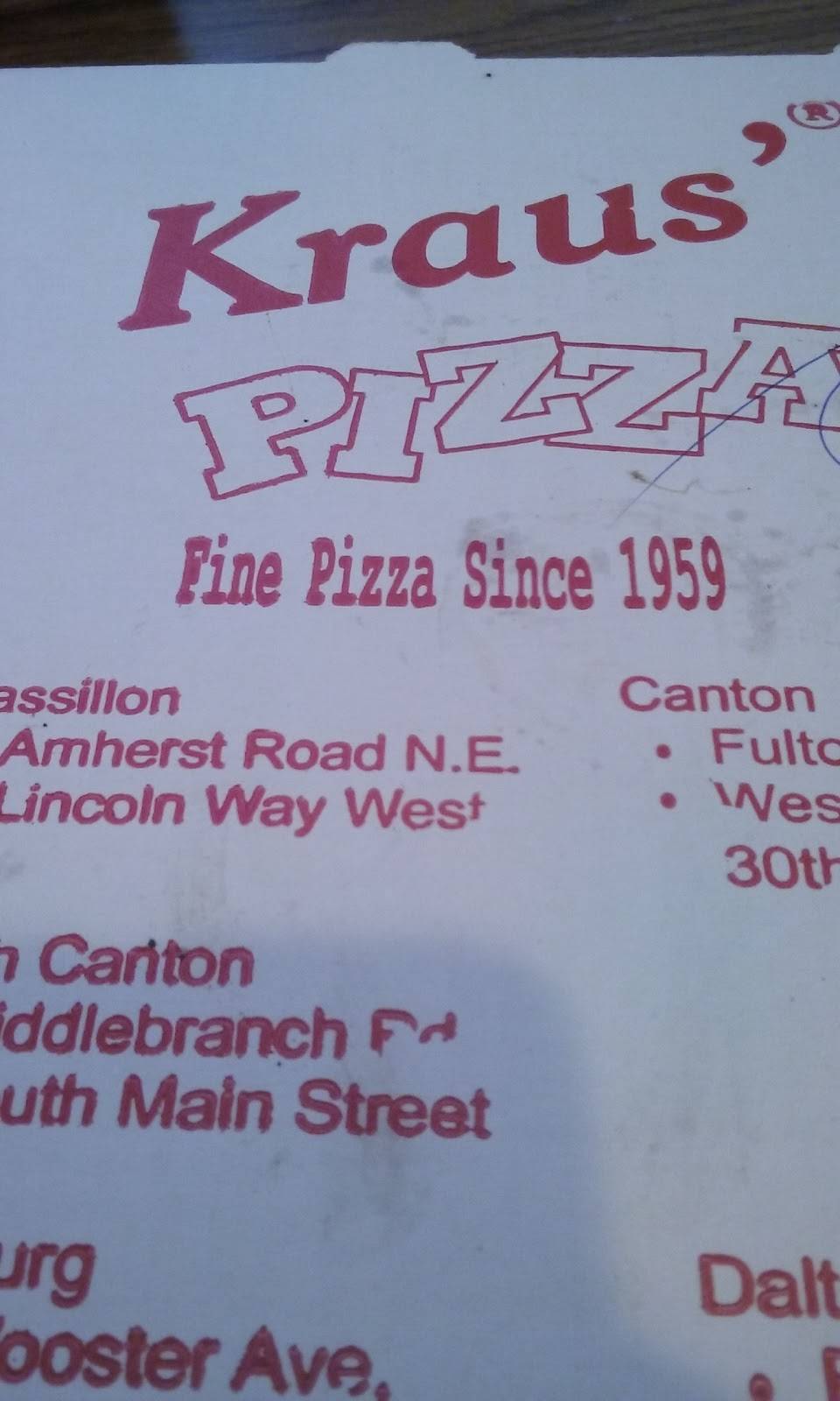 Kraus Pizza Co | restaurant | 915 Amherst Rd NE, Massillon, OH 44646, USA | 3308322242 OR +1 330-832-2242