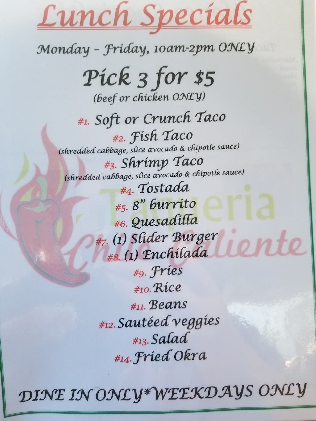 Taqueria Chile Caliente | restaurant | 5345 US-321, Gaston, SC 29053, USA | 8034002200 OR +1 803-400-2200