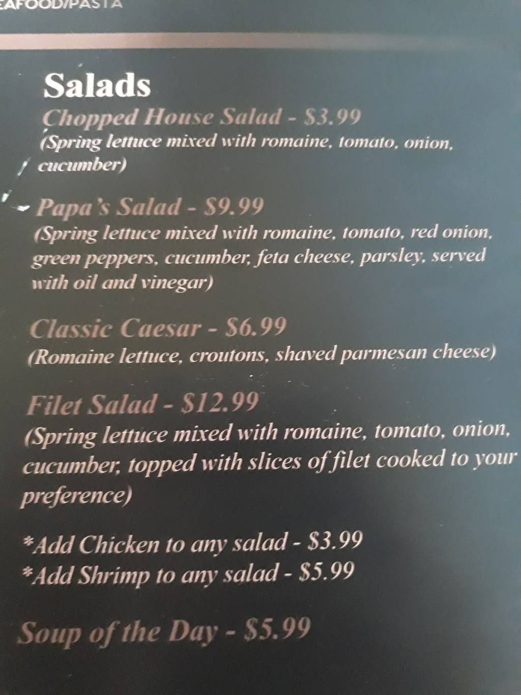 Papa Nick | restaurant | 2700 S Eisenhower Pkwy, Denison, TX 75020, USA | 9033371820 OR +1 903-337-1820