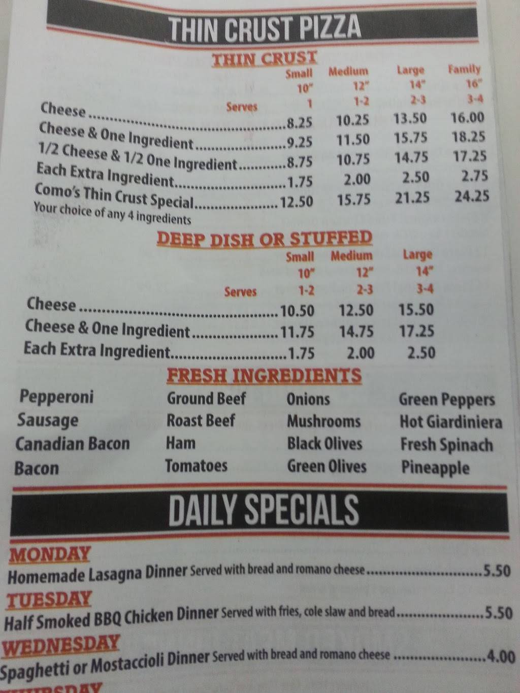 Comos Pizza | restaurant | 1903 W Roosevelt Rd, Broadview, IL 60155, USA | 7083455411 OR +1 708-345-5411