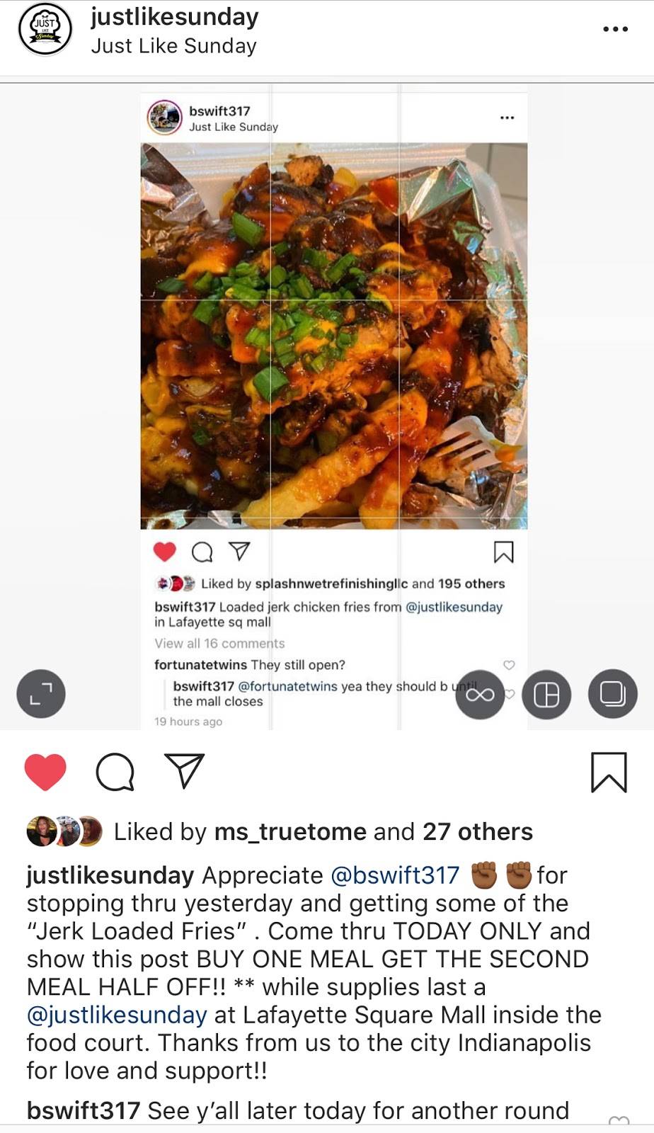 Just Like Sunday | restaurant | 3919 Lafayette Rd Suite 408, Indianapolis, IN 46254, USA | 3172949747 OR +1 317-294-9747