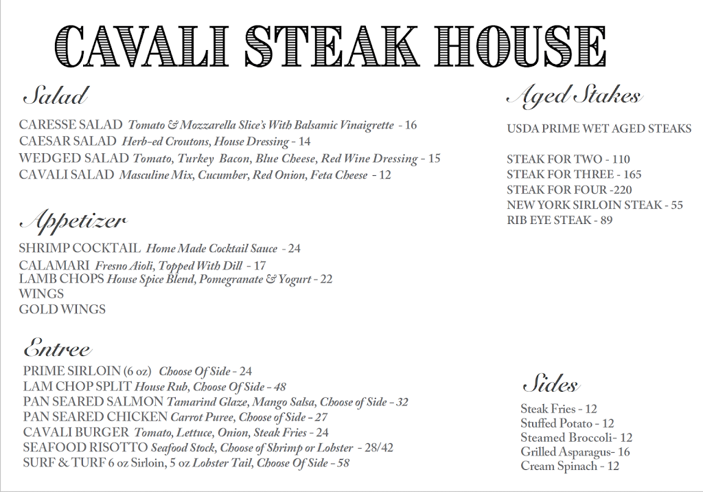 Cavali Steakhouse | restaurant | 36-21 Steinway St, Queens, NY 11101, USA | 7184409121 OR +1 718-440-9121