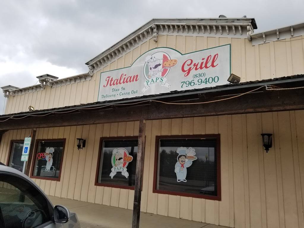 Paps Italian Grill | restaurant | 632 TX-16, Bandera, TX 78003, USA | 8307969400 OR +1 830-796-9400