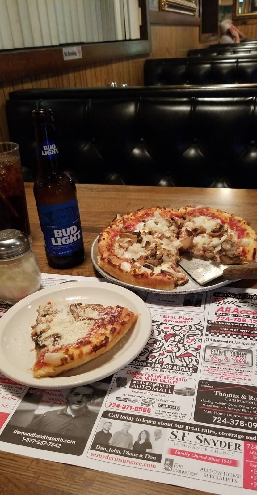 Yolandas Pizza & Restaurant | restaurant | 1601 Pennsylvania Ave, Monaca, PA 15061, USA | 7247753225 OR +1 724-775-3225