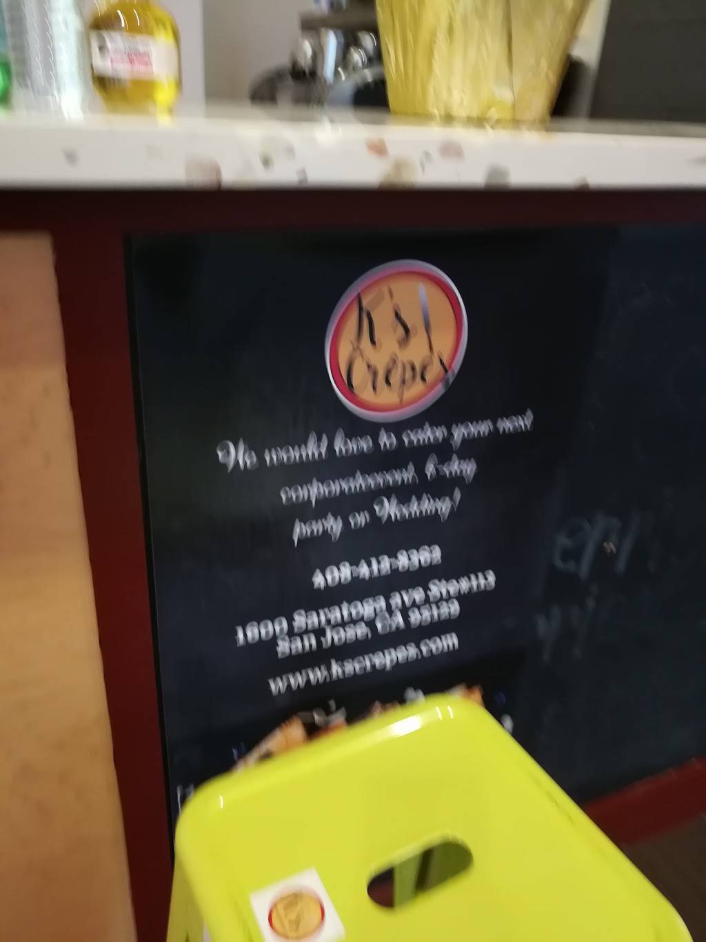 Ks Crepes & Cafe | restaurant | 1600 Saratoga Ave Ste113, San Jose, CA 95129, USA | 4084128362 OR +1 408-412-8362