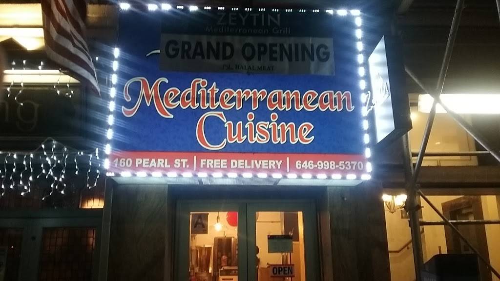 Zeytin Mediterranean | restaurant | 160 Pearl St, New York, NY 10005, USA | 2122271908 OR +1 212-227-1908