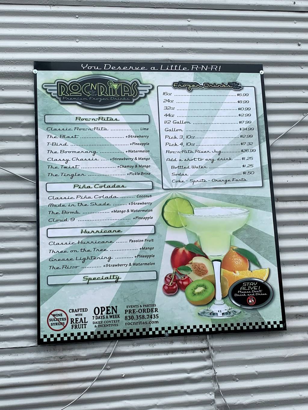 Roc N Ritas | meal takeaway | 211 Elliot Knox Blvd, New Braunfels, TX 78130, USA | 8303587435 OR +1 830-358-7435