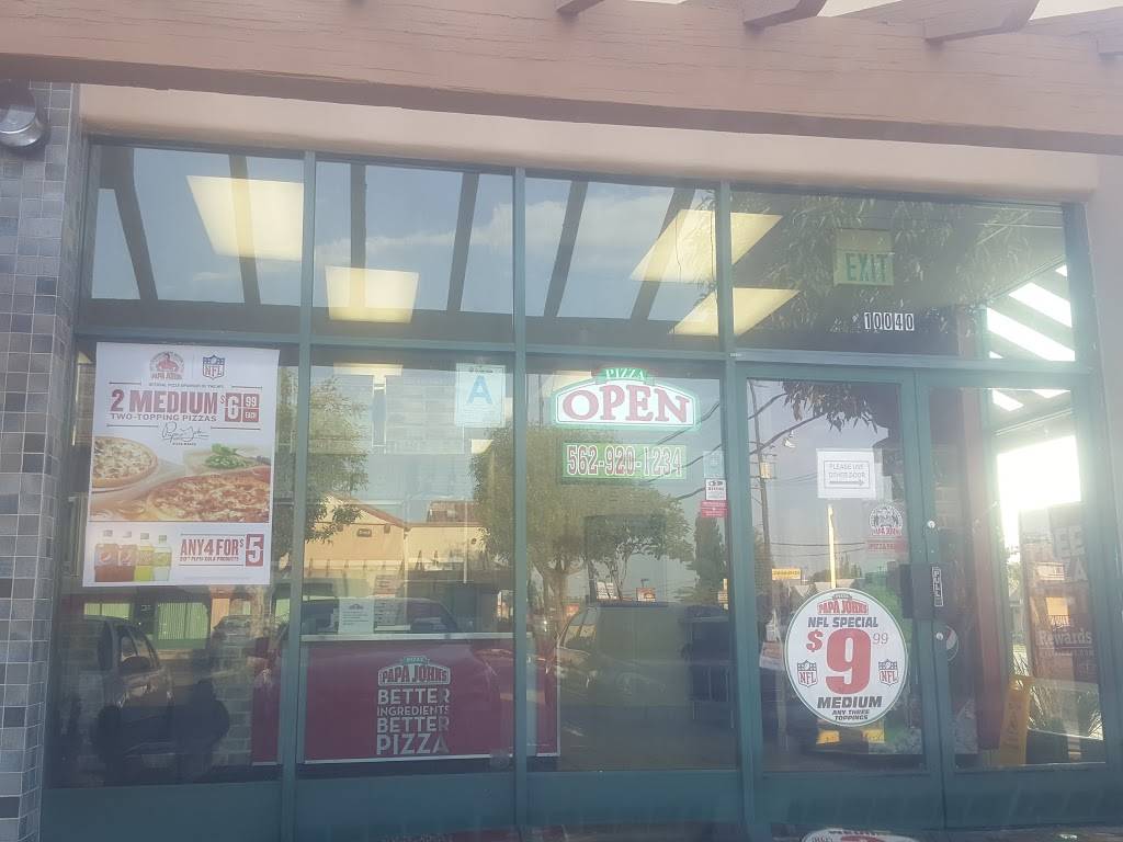 Papa Johns Pizza | restaurant | 10040 Rosecrans Ave, Bellflower, CA 90706, USA | 5629201234 OR +1 562-920-1234