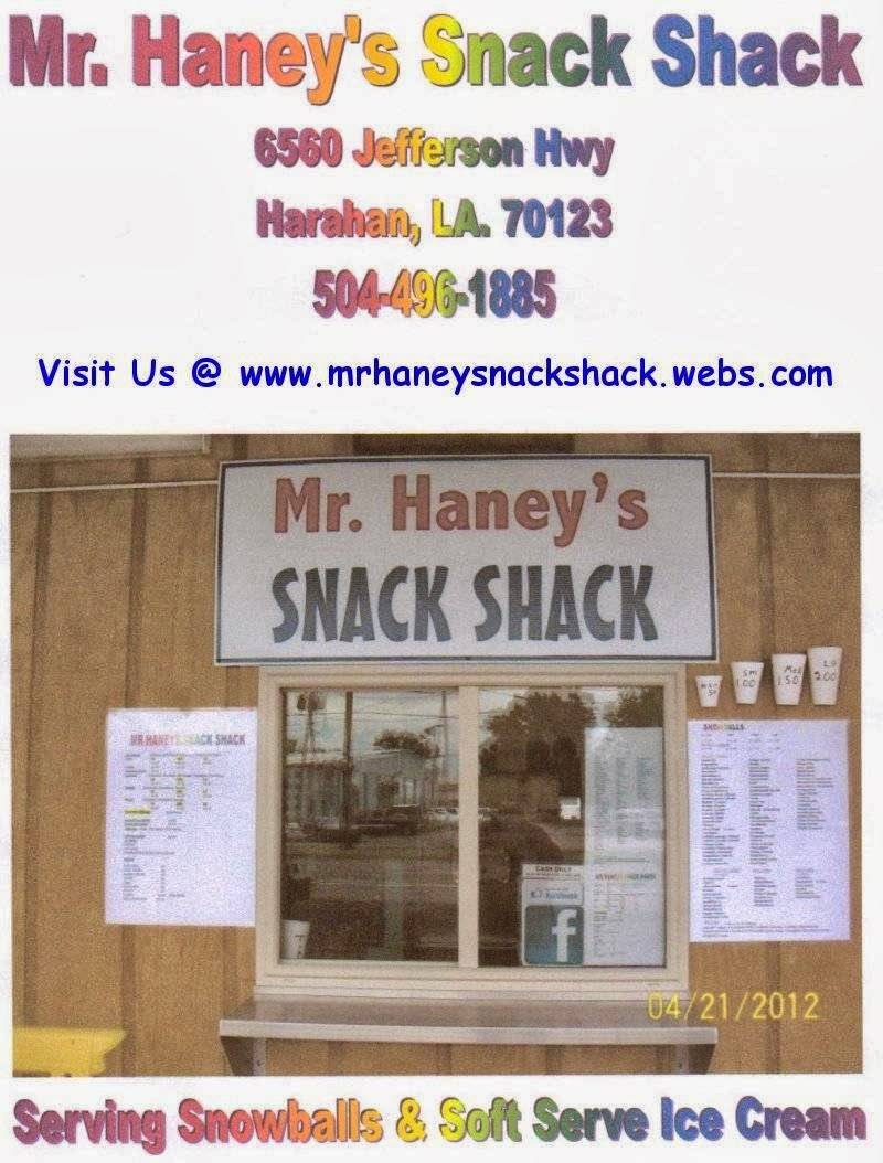 Mr. Haneys Snack Shack | meal takeaway | 6560 Jefferson Hwy, Harahan, LA 70123, USA | 5046578623 OR +1 504-657-8623