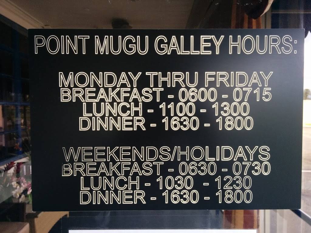 Pacific Breeze Cafe (NBVC Galley) | restaurant | 6th St, NAS Point Mugu, CA 93042, USA | 8059891110 OR +1 805-989-1110