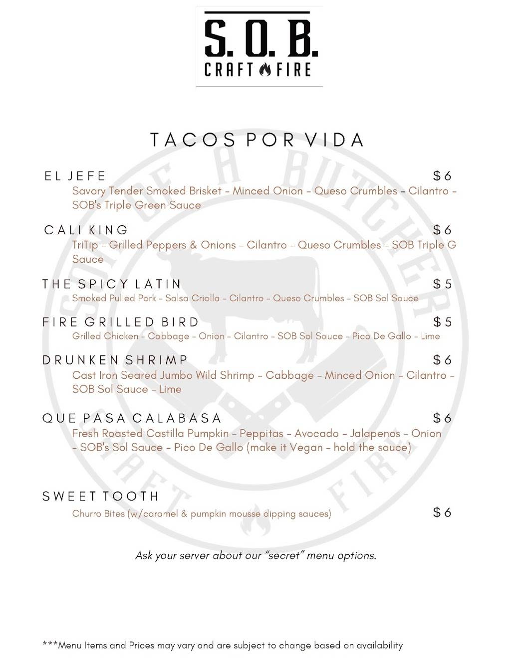 Son Of A Butcher Craft Fire | restaurant | 167 N 2nd Ave, Upland, CA 91786, USA | 8337623473 OR +1 833-762-3473