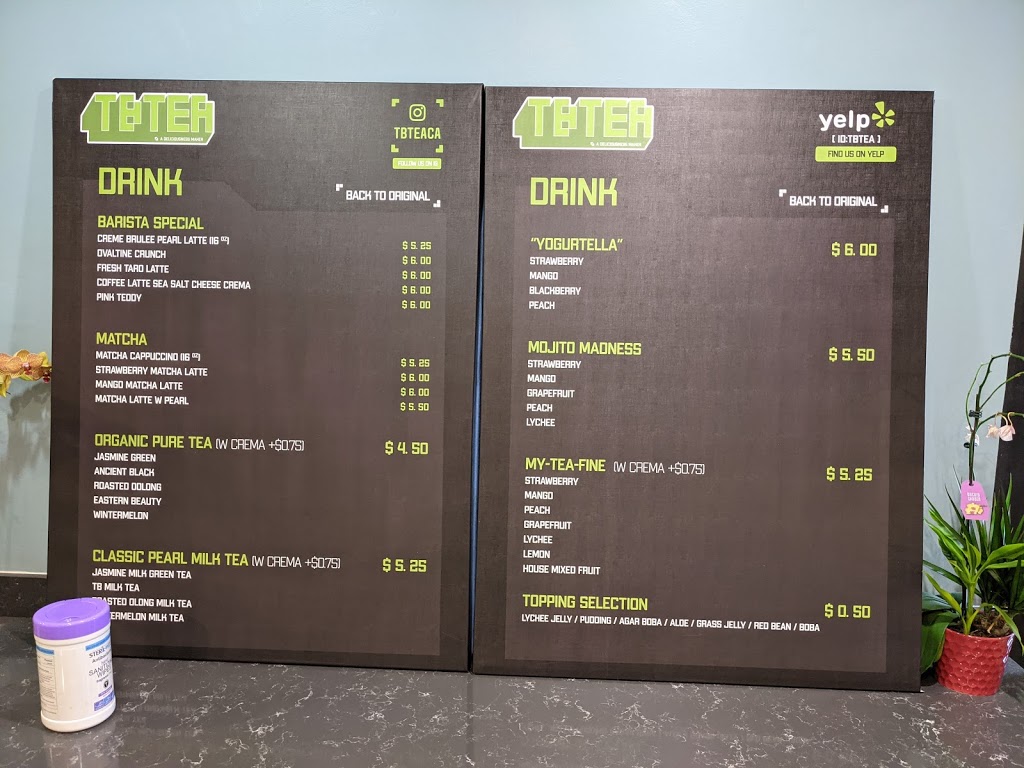 TBTEA | cafe | 39115 Cedar Blvd, Newark, CA 94560, USA | 5103582665 OR +1 510-358-2665