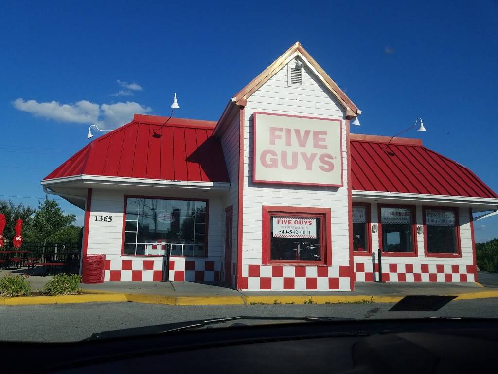 Five Guys | meal takeaway | 1365 Berryville Ave, Winchester, VA 22601, USA | 5405420011 OR +1 540-542-0011