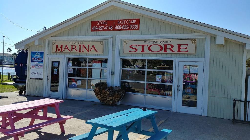 The West End Marina and Restaurants | restaurant | 21706 Burnet Dr, Galveston, TX 77554, USA | 4094974152 OR +1 409-497-4152