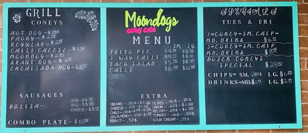 Moondogs Coney Cafe | restaurant | 13161 S Memorial Dr Suite I, Bixby, OK 74008, USA | 9183662000 OR +1 918-366-2000