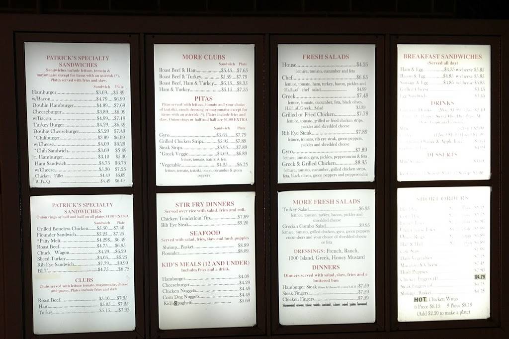 Patricks Restaurant | restaurant | 3111 N Pleasantburg Dr, Greenville, SC 29609, USA | 8642352615 OR +1 864-235-2615