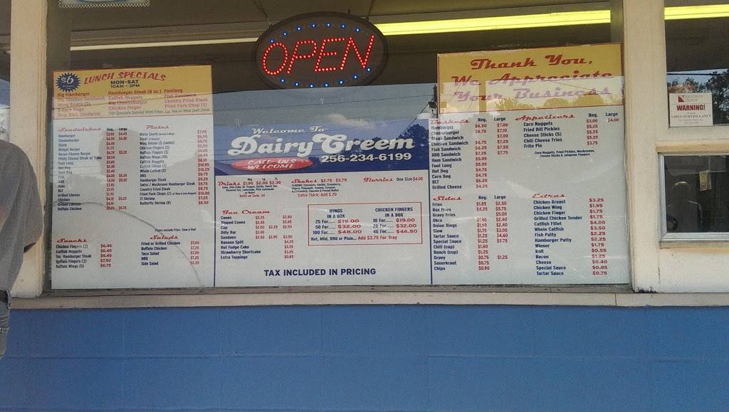 Dairy Creem | restaurant | 2939 Dadeville Rd, Alexander City, AL 35010, USA | 2562346199 OR +1 256-234-6199
