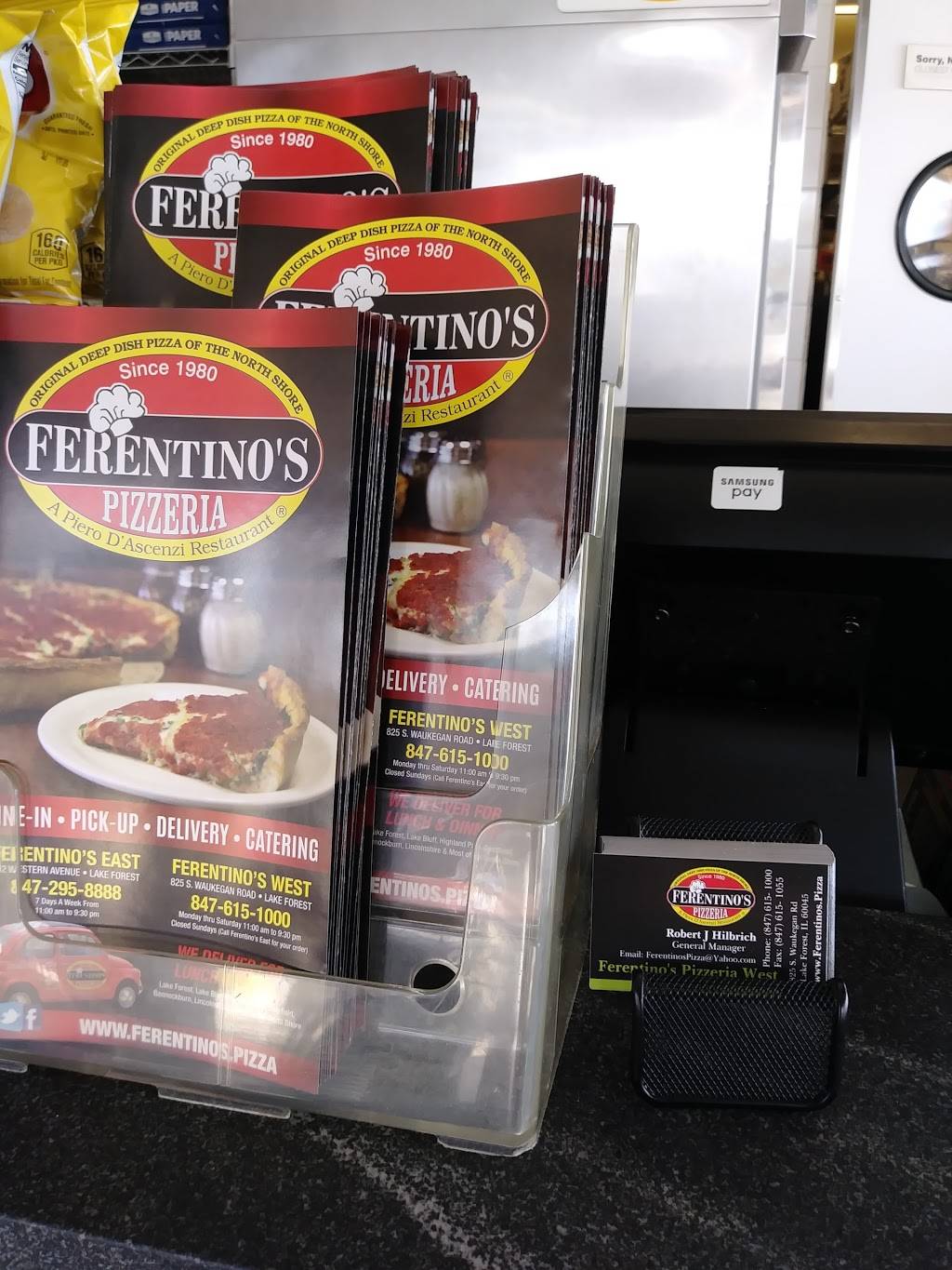 Ferentinos Pizzeria | restaurant | 825 S Waukegan Rd, Lake Forest, IL 60045, USA | 8476151000 OR +1 847-615-1000