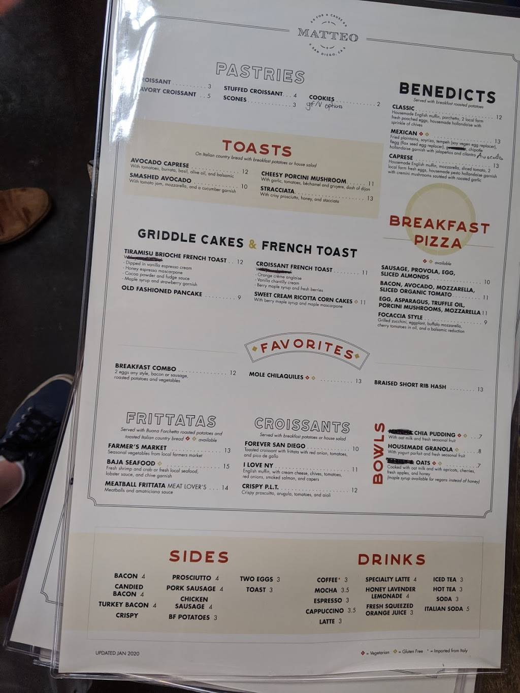 Matteo | bakery | 3015 Juniper St, San Diego, CA 92104, USA | 6194321879 OR +1 619-432-1879