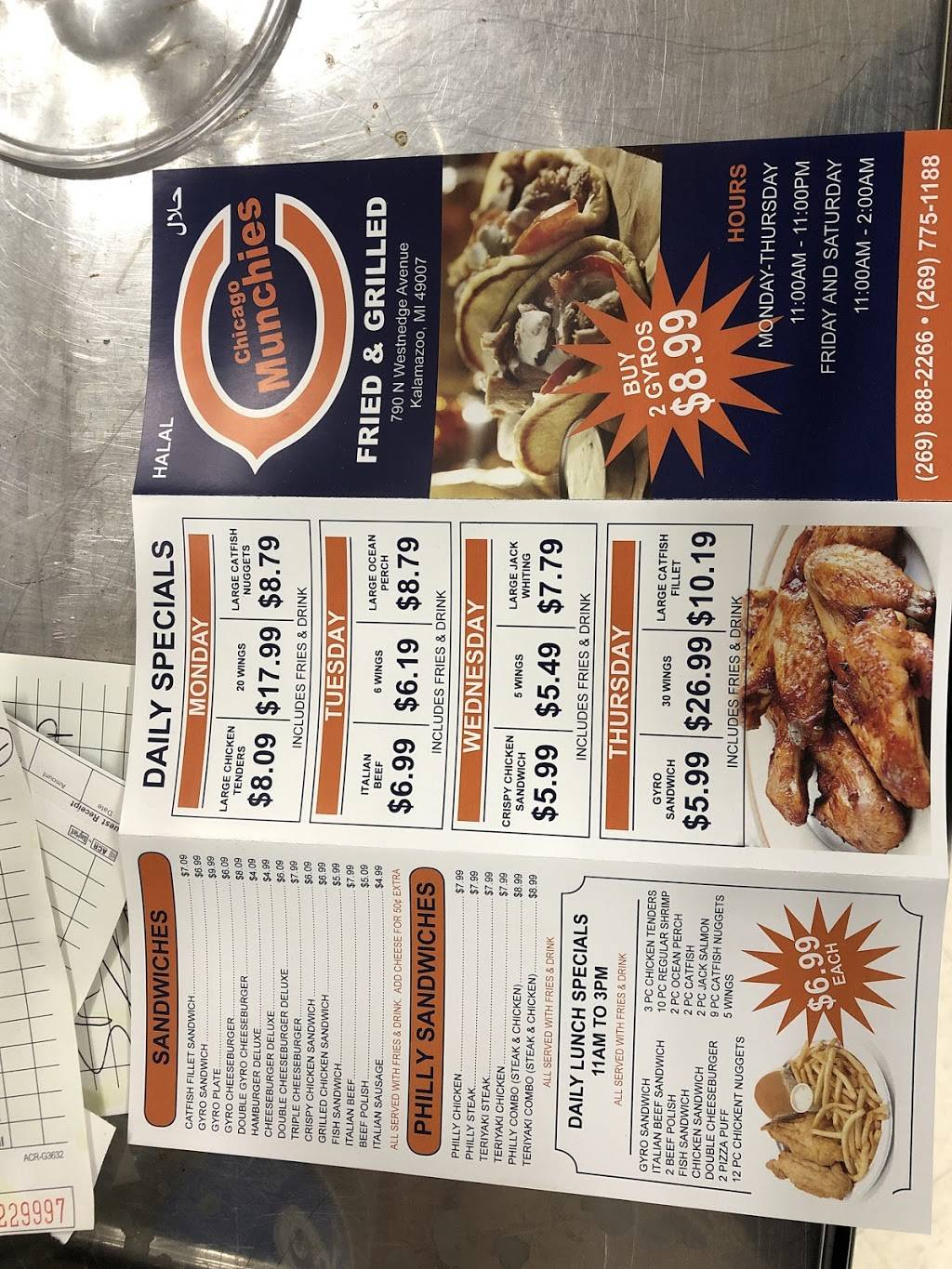 Chicago Munchies Fried & Grilled | restaurant | 790 N Westnedge Ave, Kalamazoo, MI 49007, USA | 2698882266 OR +1 269-888-2266