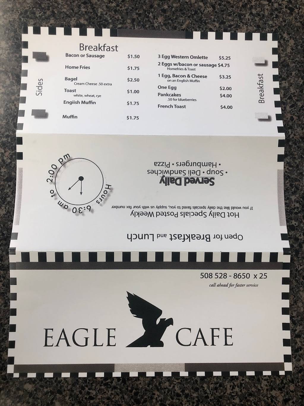 Eagle Cafe | restaurant | 10 Discovery Way, Franklin, MA 02038, USA | 5085288650 OR +1 508-528-8650
