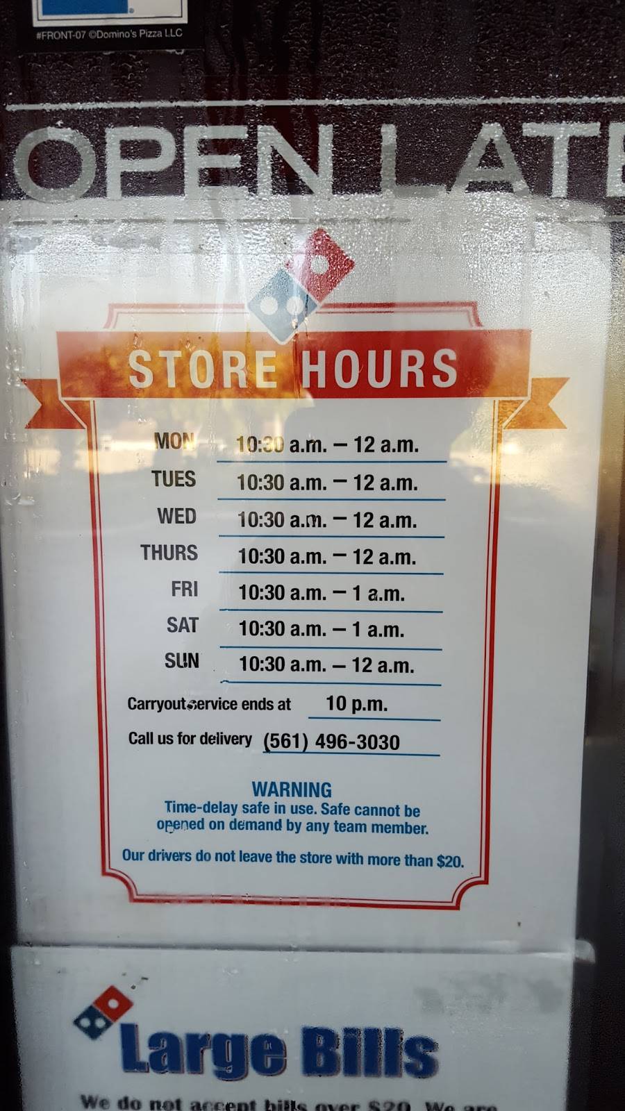 Dominos Pizza | meal delivery | 4801 Linton Blvd Ste 2A, Delray Beach, FL 33445, USA | 5614963030 OR +1 561-496-3030