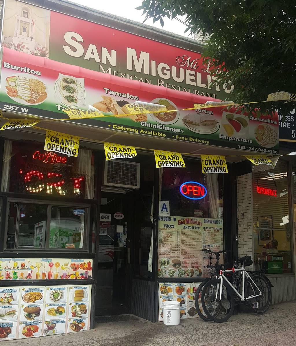 Mi Lindo San Miguelito | restaurant | 257 W 231st St, Bronx, NY 10463, USA | 3479454330 OR +1 347-945-4330