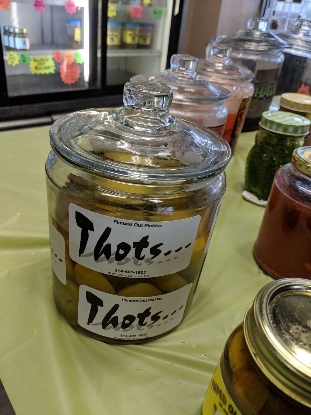 Pimped Out Pickles | restaurant | 2801 N Kingshighway Blvd, St. Louis, MO 63113, USA | 3144011807 OR +1 314-401-1807