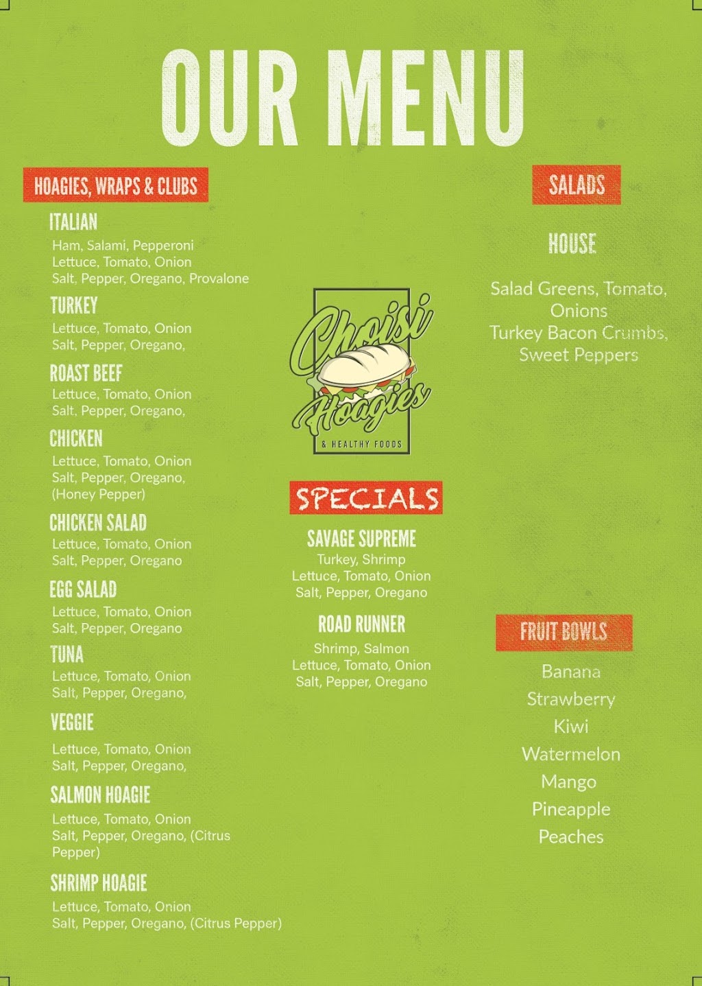 Choisi Hoagies | restaurant | 914 Penn St, Reading, PA 19602, USA | 6108168991 OR +1 610-816-8991