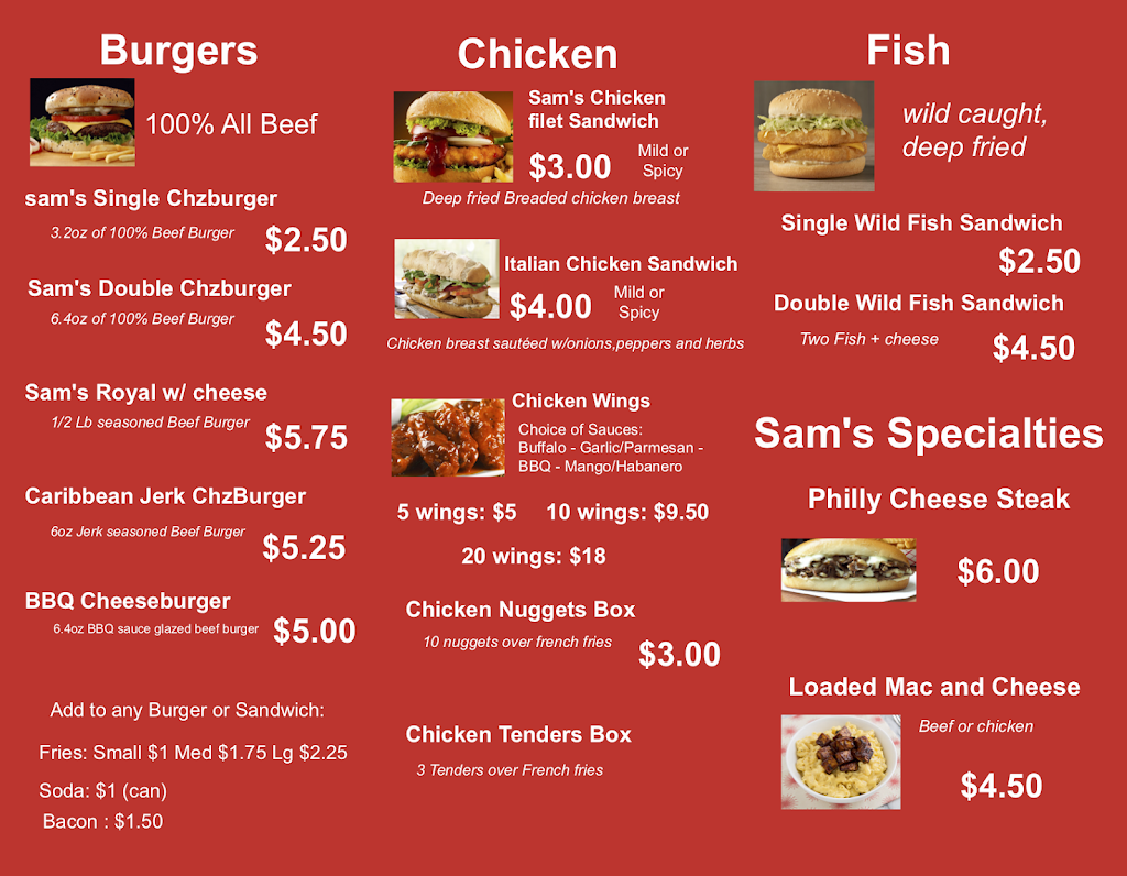 Sam’s Burger | restaurant | 1349 Utica Ave, Brooklyn, NY 11203, USA | 3477709112 OR +1 347-770-9112