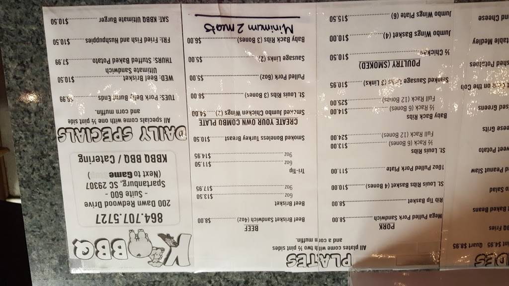 KBBQ | restaurant | 200 Dawn Redwood Drive, Spartanburg, SC 29307, USA | 8647075727 OR +1 864-707-5727