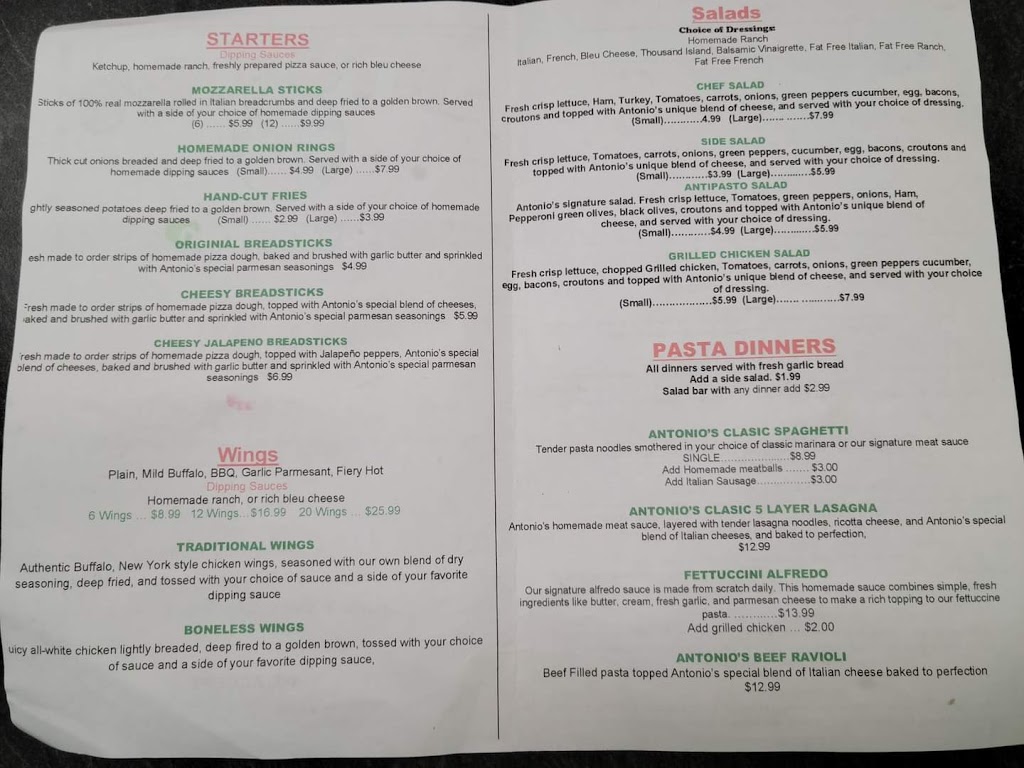 Antonios Pizza | restaurant | 1820 Washington Blvd, Belpre, OH 45714, USA | 7404013030 OR +1 740-401-3030