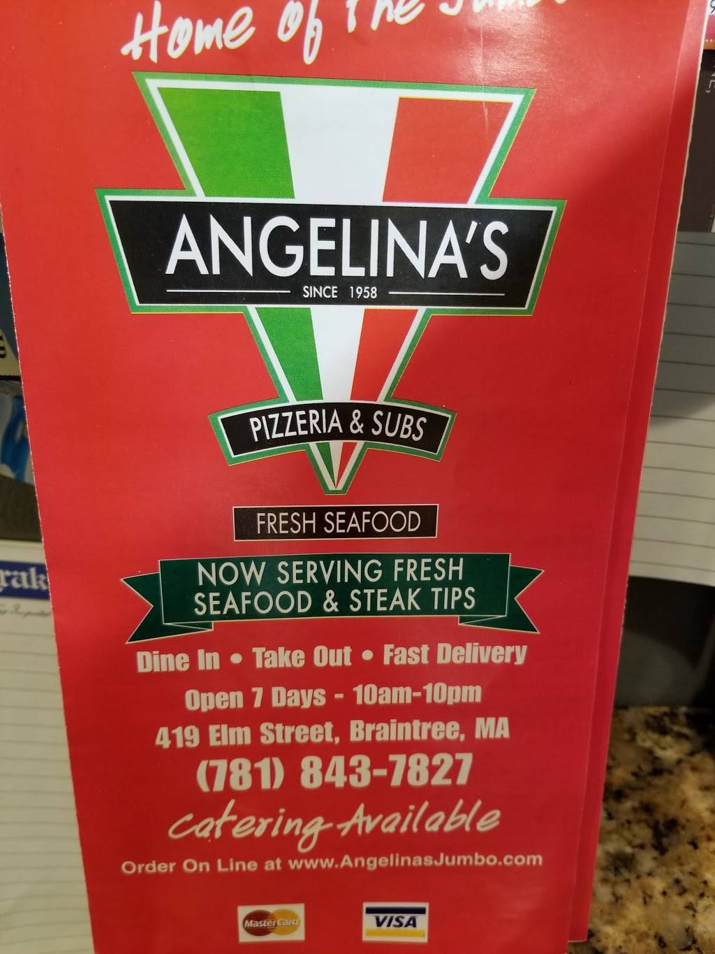 Angelinas Braintree | restaurant | 419 Elm St, Braintree, MA 02184, USA | 7818437827 OR +1 781-843-7827