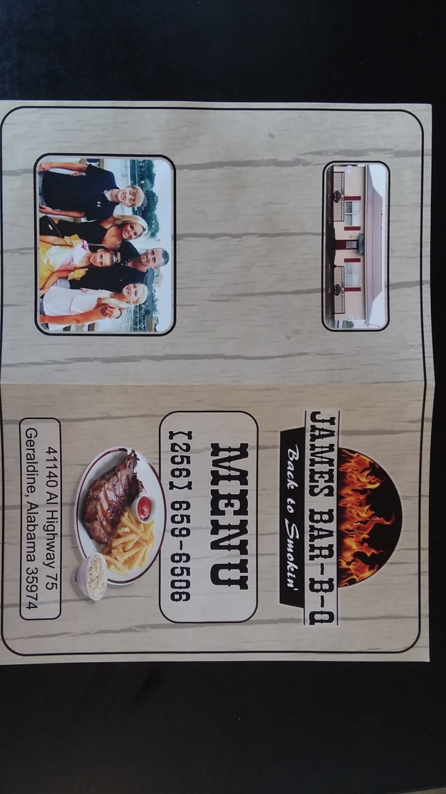 James Bar-B-Q & Catering | restaurant | 41140 AL-75, Geraldine, AL 35974, USA | 2566596506 OR +1 256-659-6506