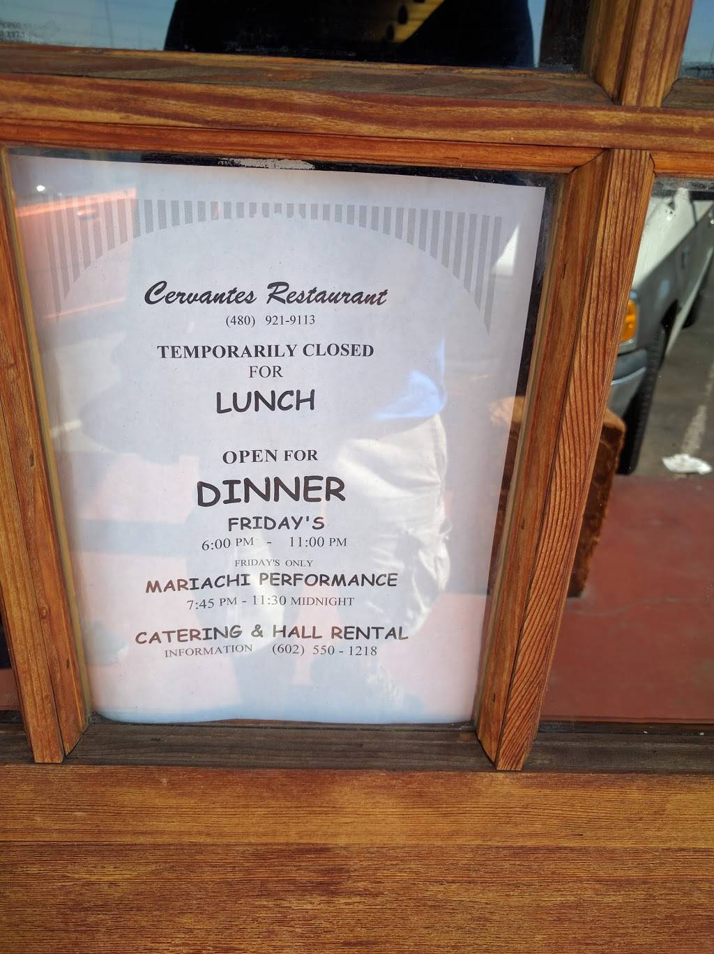 Cervantes Restaurant | restaurant | 3318 S Mill Ave, Tempe, AZ 85282, USA | 4809219113 OR +1 480-921-9113