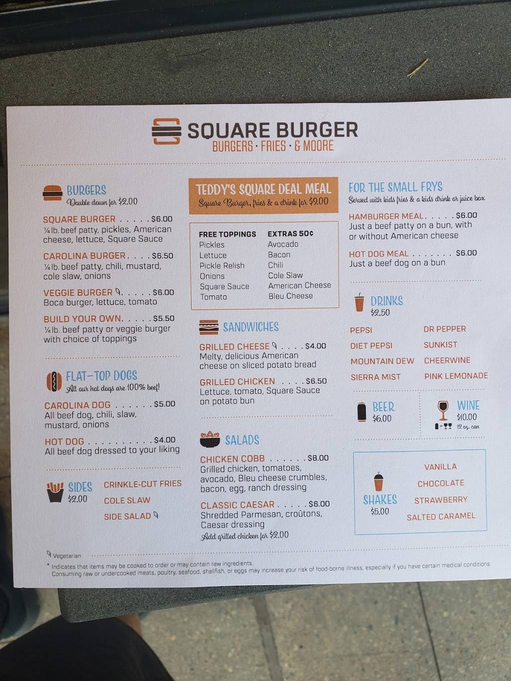 Square Burger | restaurant | 225 E Martin St, Raleigh, NC 27601, USA | 9198966600 OR +1 919-896-6600