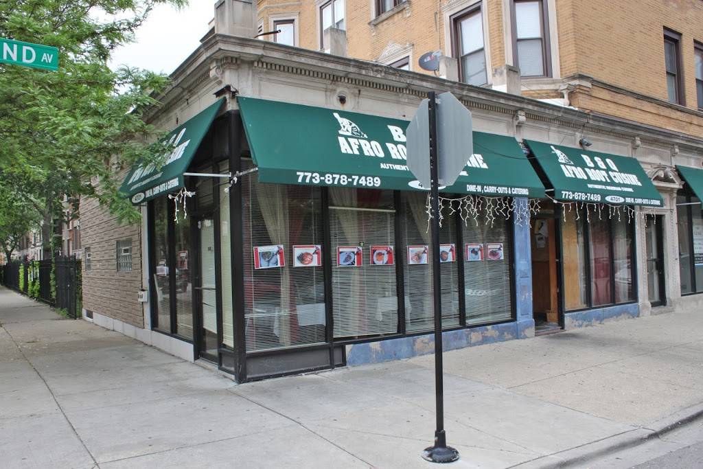 B&Q Afro Root Cuisine | restaurant | 4701 N Kenmore Ave, Chicago, IL 60640, USA | 7738787489 OR +1 773-878-7489