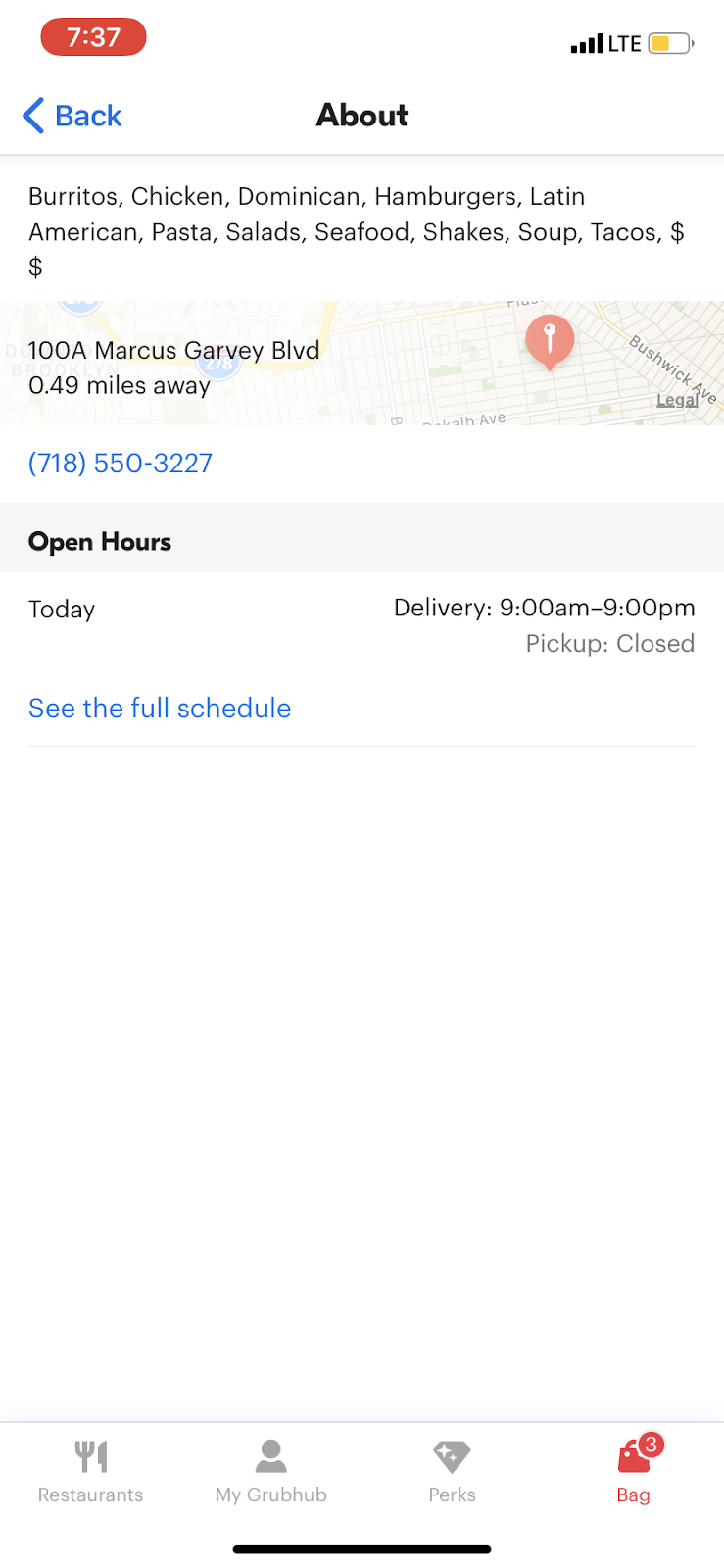 D’Dominican restaurant | restaurant | 100A Marcus Garvey Blvd, Brooklyn, NY 11206, USA | 7185503227 OR +1 718-550-3227