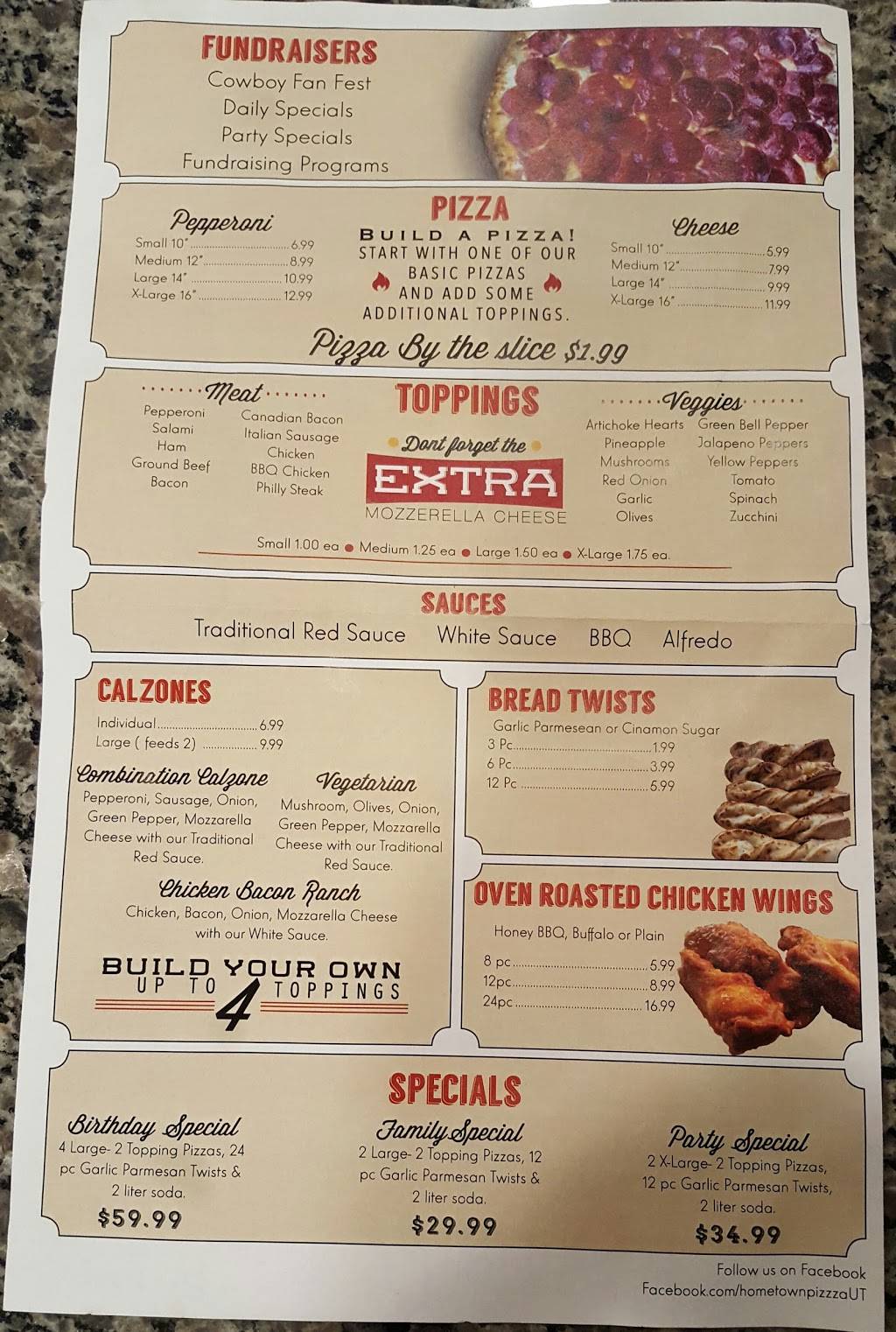 Hometown Pizza | meal delivery | 230 E Main St, Grantsville, UT 84029, USA | 4358849999 OR +1 435-884-9999