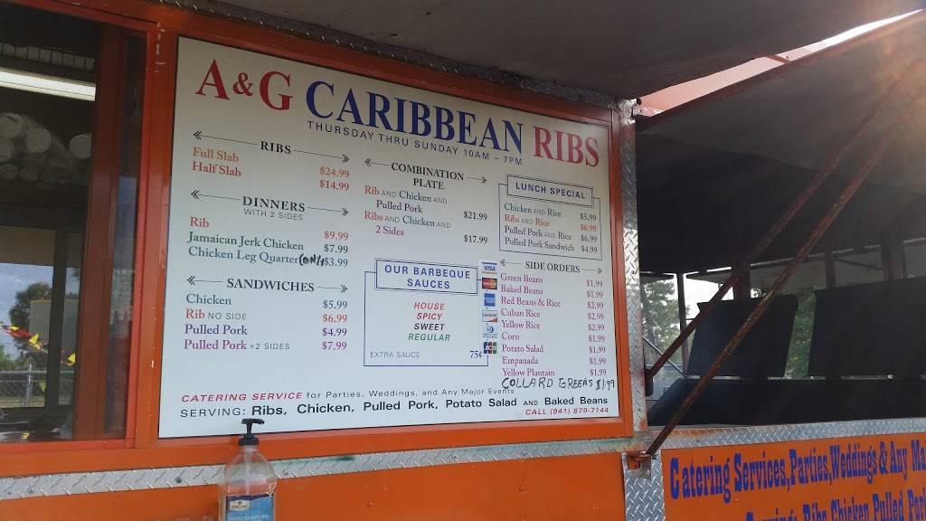 Caribbean BBQ Truck | restaurant | N Lockwood Ridge Rd &, Desoto Rd, Sarasota, FL 34243, USA | 9418797144 OR +1 941-879-7144
